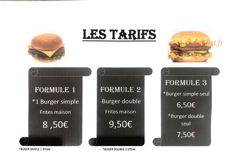 Carte et menu de Au ptit restaurant du château à Soulaire et Bourg — Les formules
