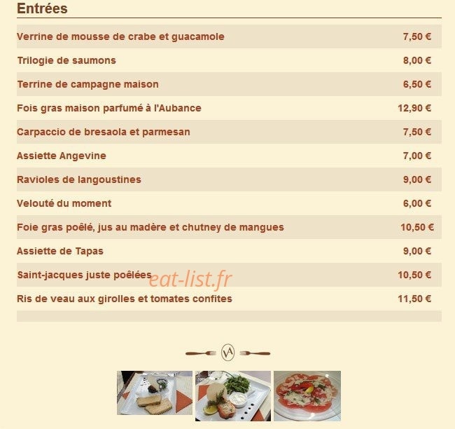 La Villa Angevine — carte page 3