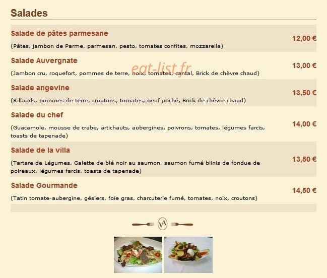 La Villa Angevine — carte page 4