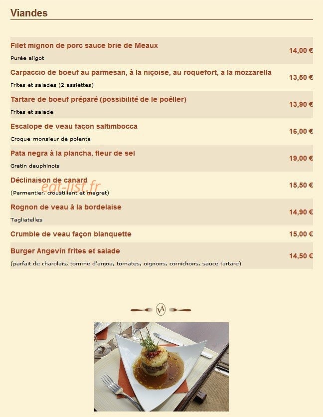 La Villa Angevine — carte page 8