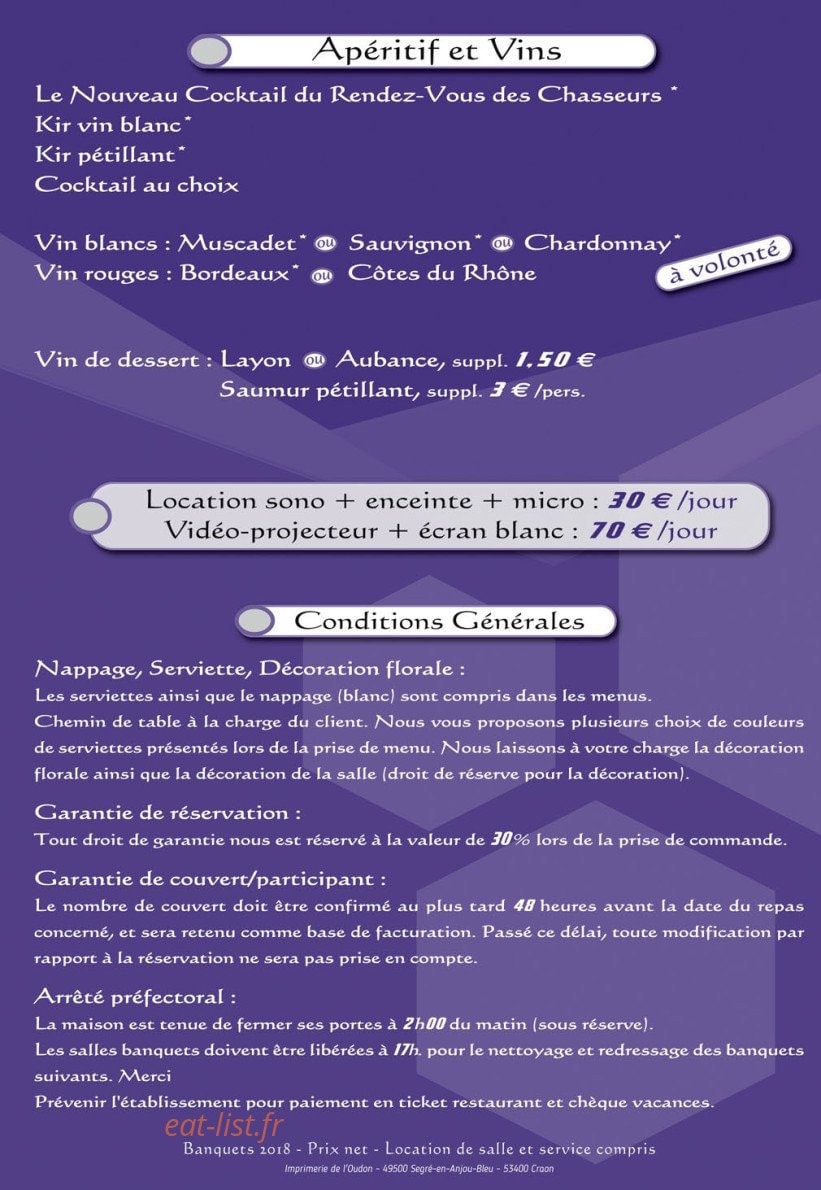 Le Rendez-Vous des Chasseurs — carte page 4