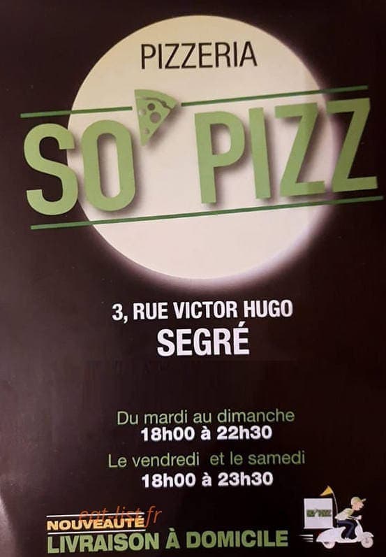 So' pizz — carte page 1