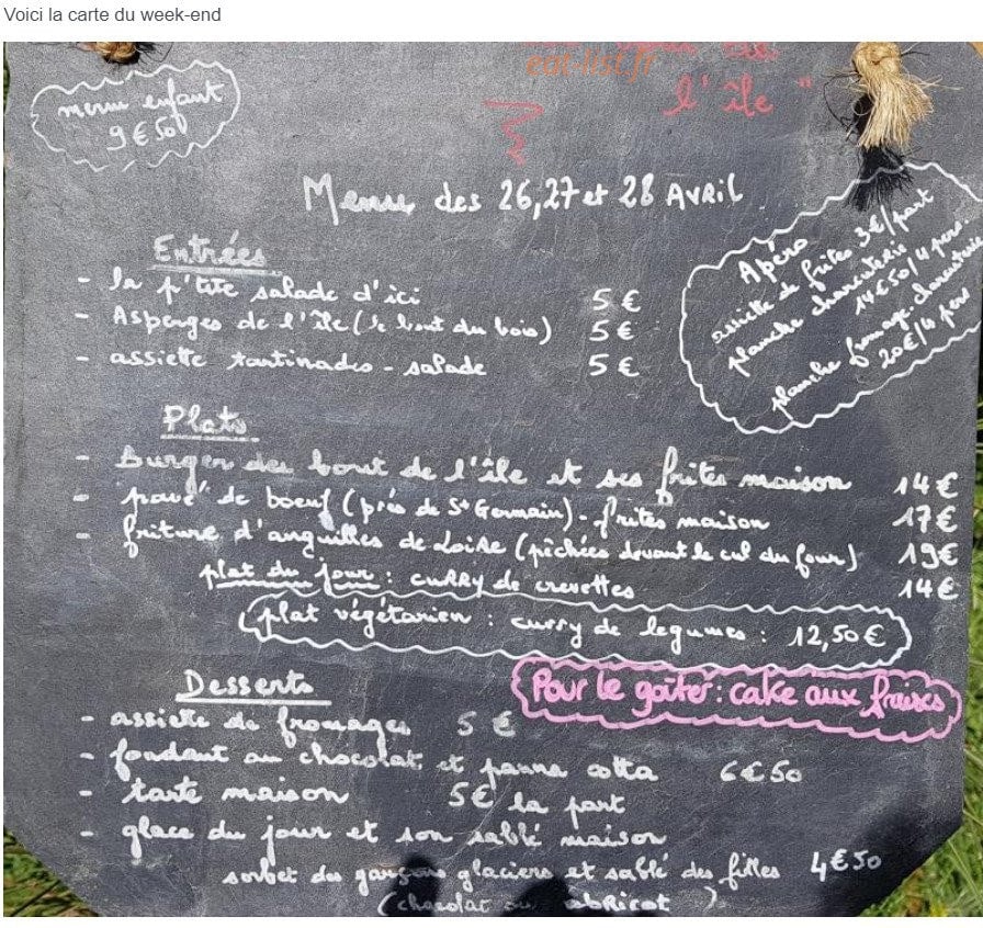Au bout de l'île — carte page 1