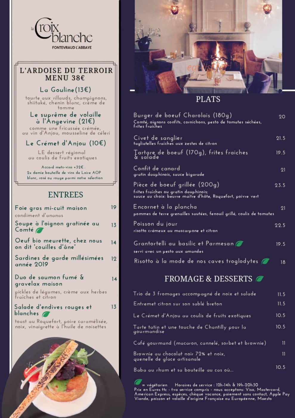 La Croix Blanche — carte page 1