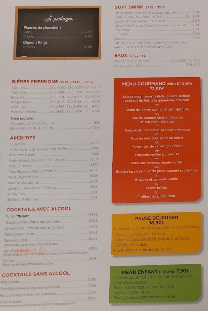 Carte et menu de L'évidence à Beaupréau-en-Mauges — Les bières, softs et menus enfants,...