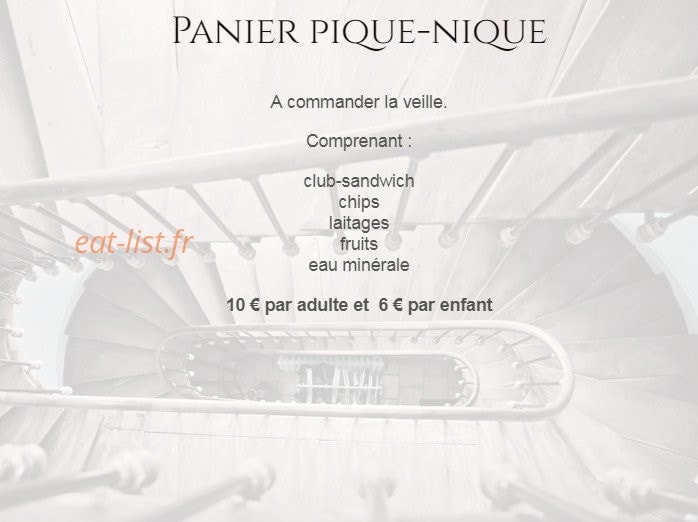 Table d' hôte — carte page 3