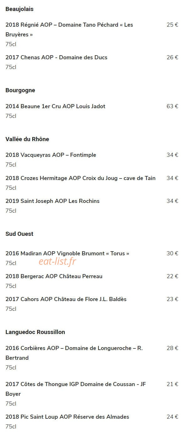 Le Petit Manoir — carte page 11