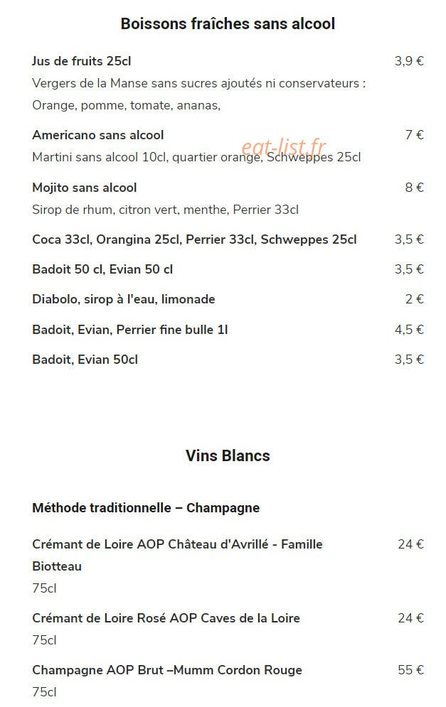 Le Petit Manoir — carte page 3