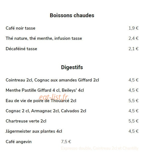 Le Petit Manoir — carte page 8
