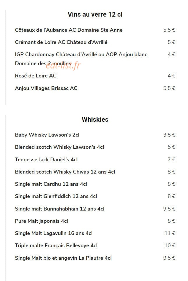 Le Petit Manoir — carte page 7