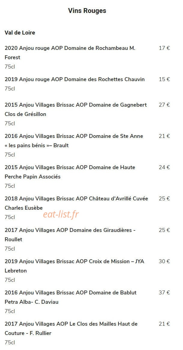 Le Petit Manoir — carte page 9