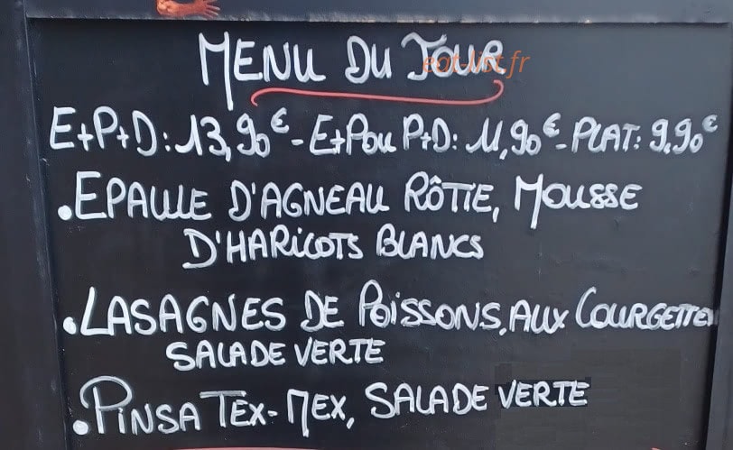 Bistrot Le Laurentais — carte page 1