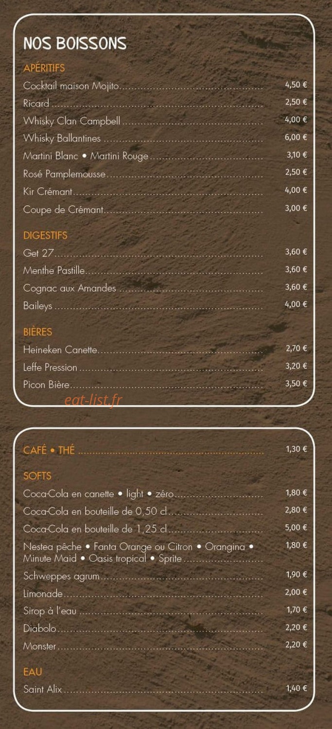 La Halte Gourmande — carte page 6