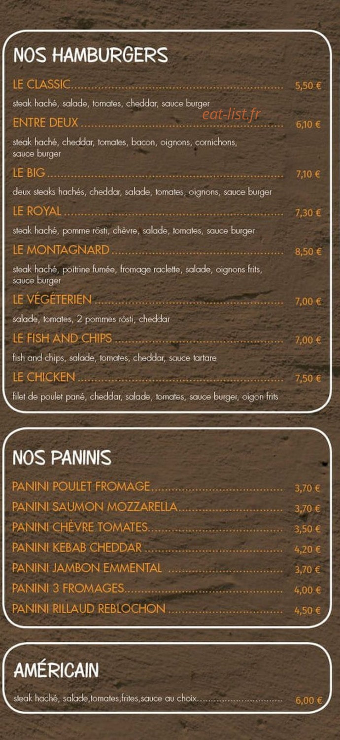 La Halte Gourmande — carte page 1