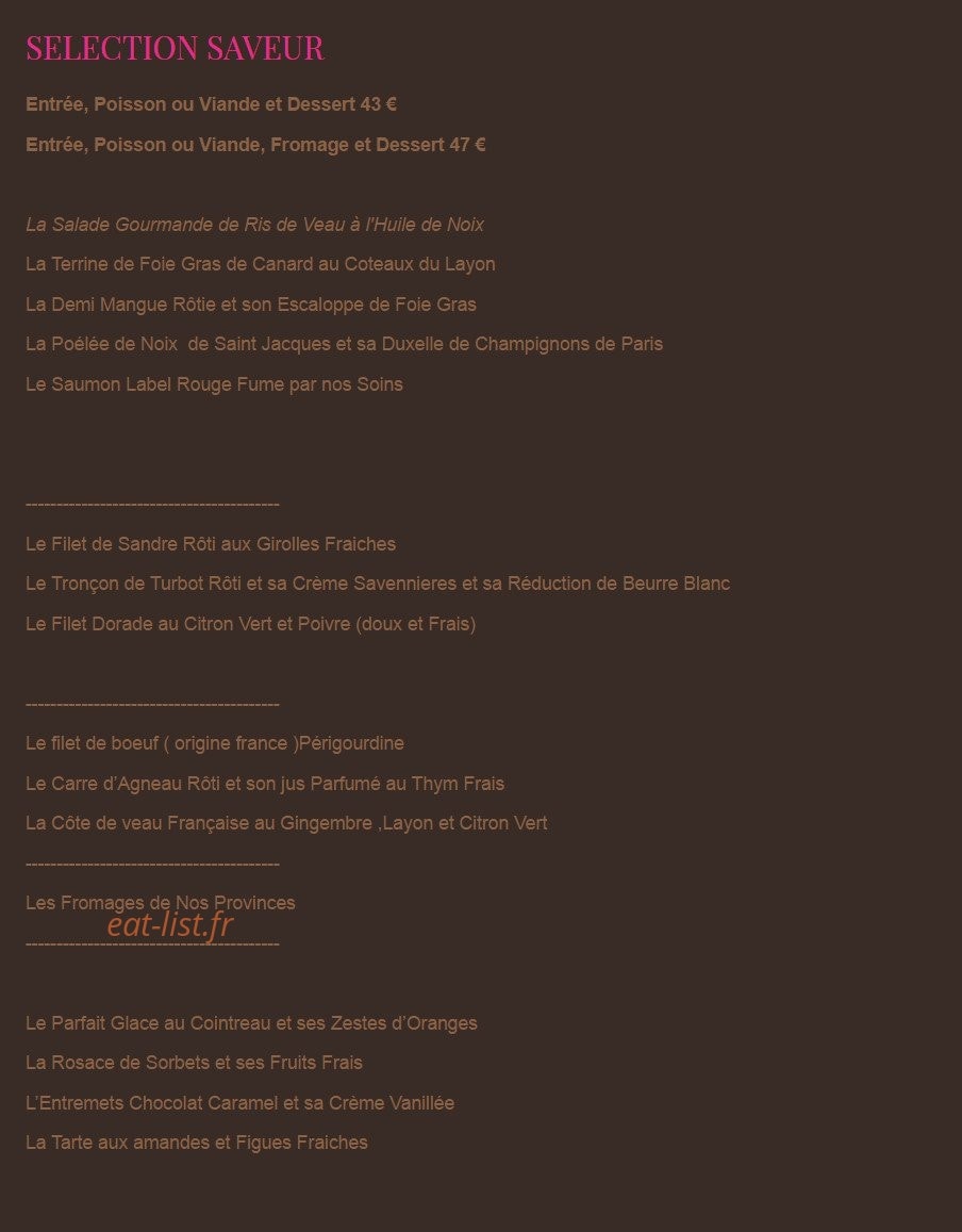 Auberge Bienvenue — carte page 2