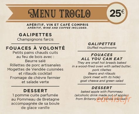 Le Caveau — carte page 1
