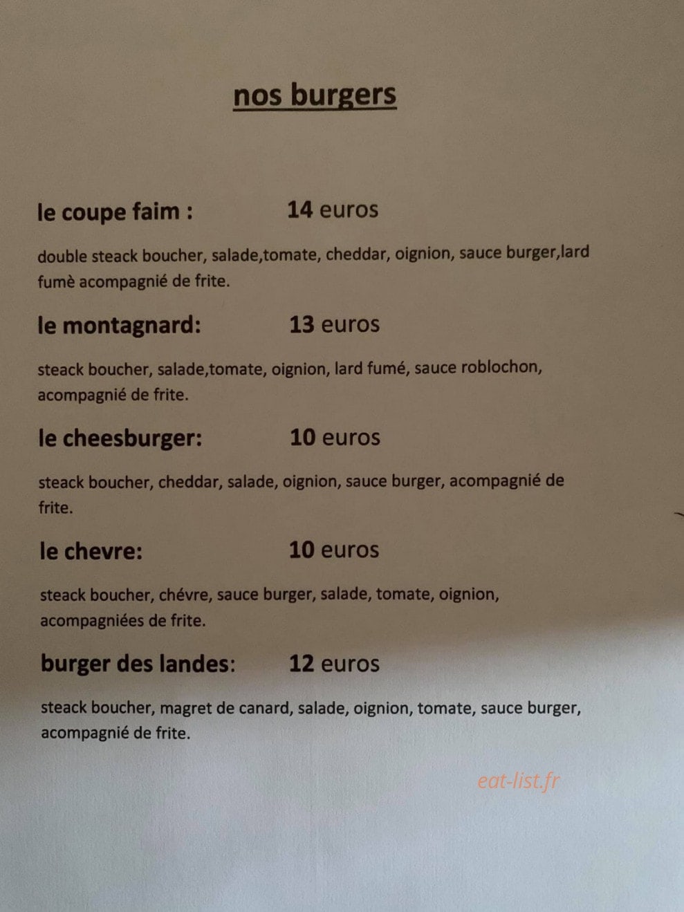 Pizzeria Primavera — carte page 3