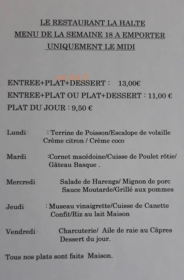 La Halte — carte page 1