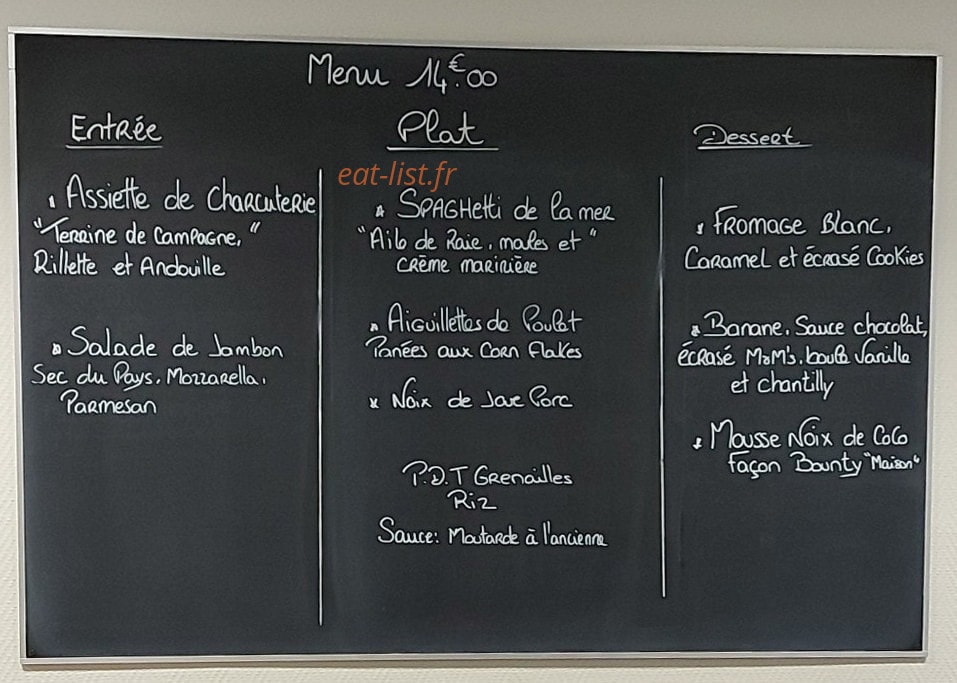 Le Tavernier — carte page 1