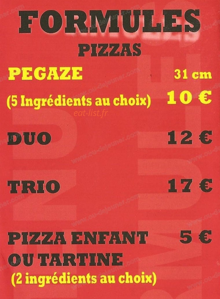 Pegaz'pizza — carte page 6