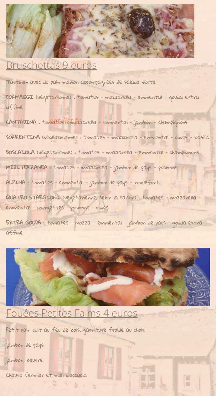 Auberge du Layon — carte page 2