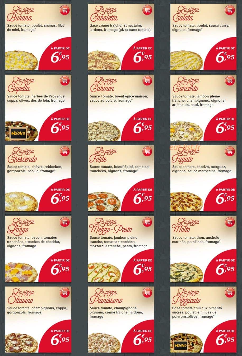 Pizza Tempo — carte page 2