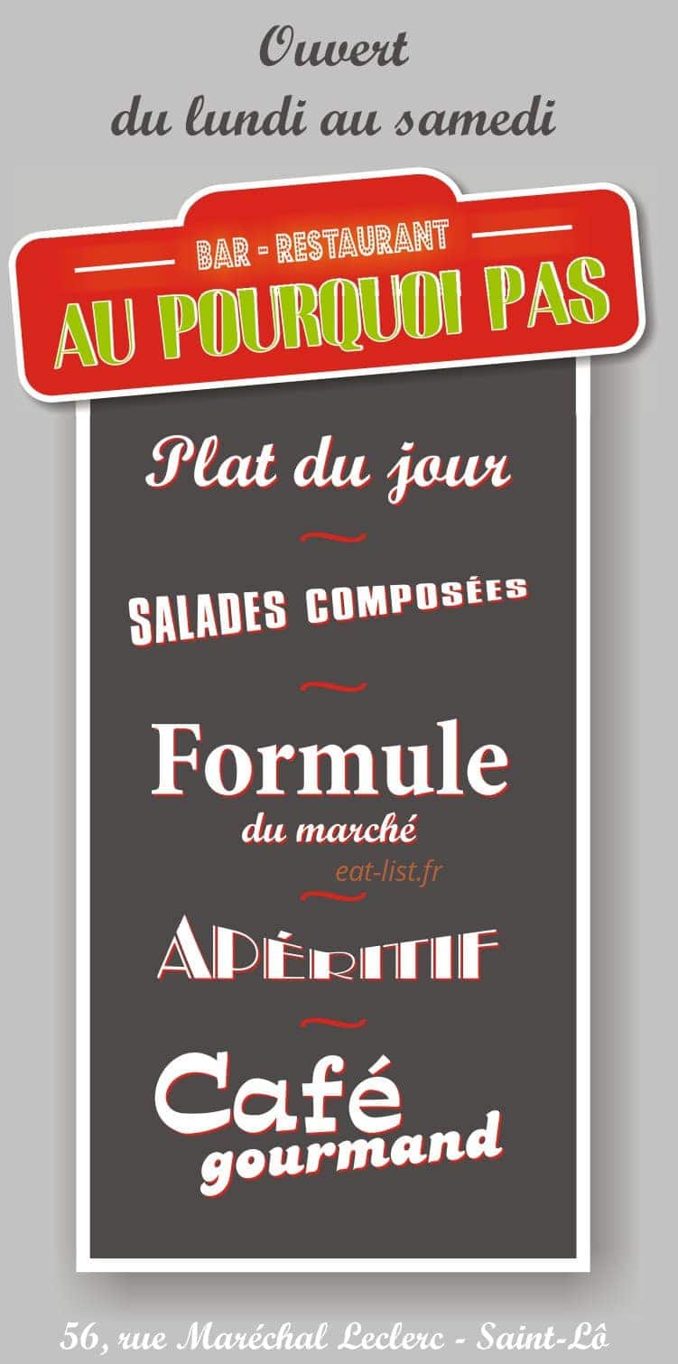 Au Pourquoi Pas — carte page 1