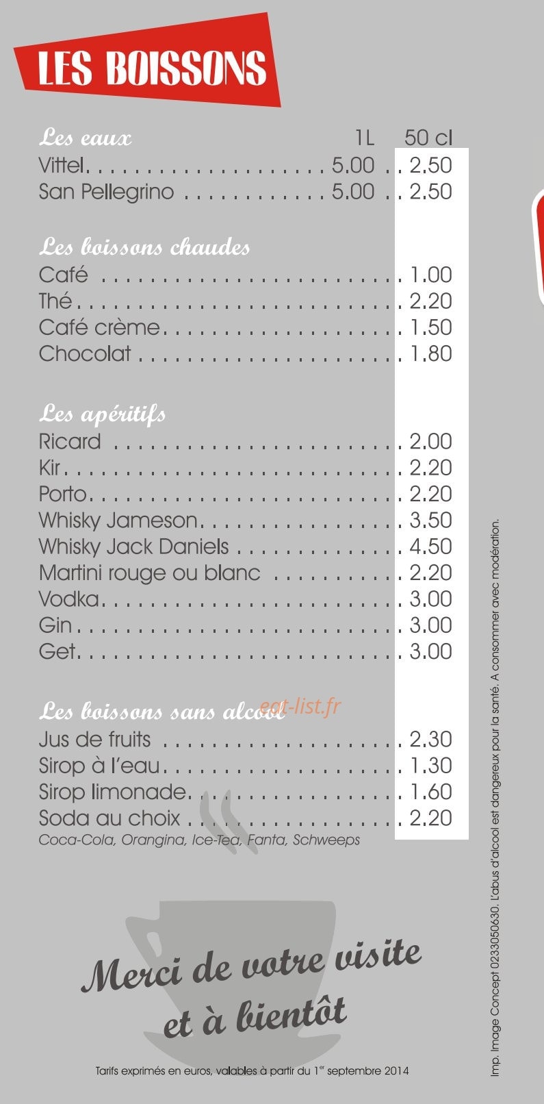 Au Pourquoi Pas — carte page 3