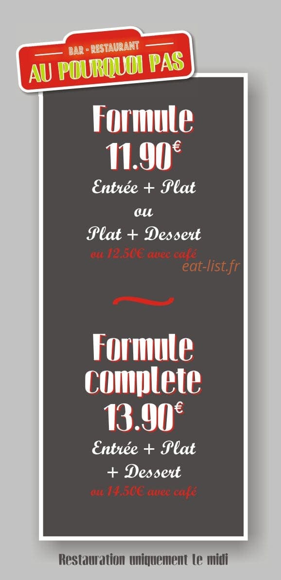 Au Pourquoi Pas — carte page 5