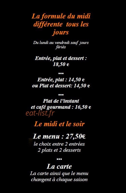 Brasserie Les Capucines — carte page 1