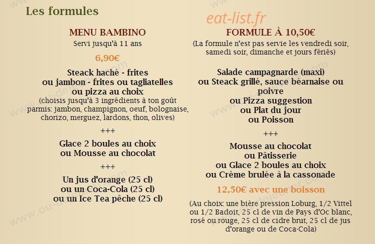 La Villa Toscana — carte page 2