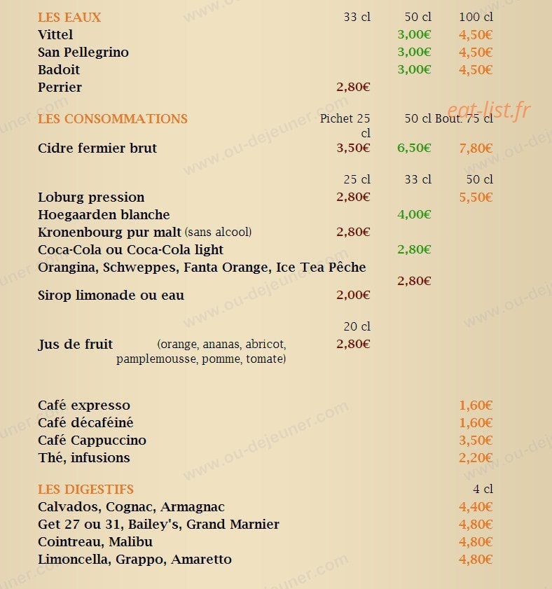 La Villa Toscana — carte page 9