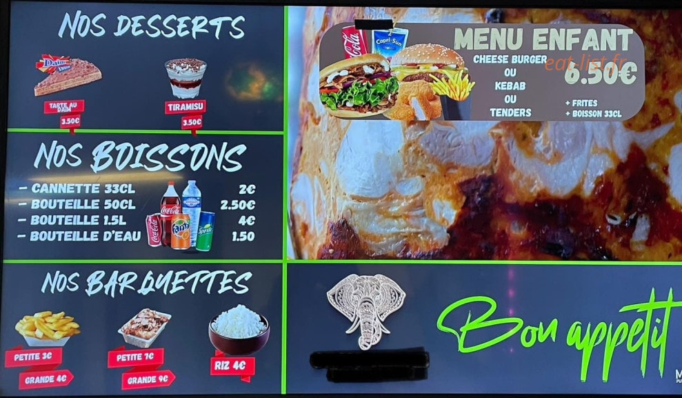 Naan tandoori kebab — carte page 4