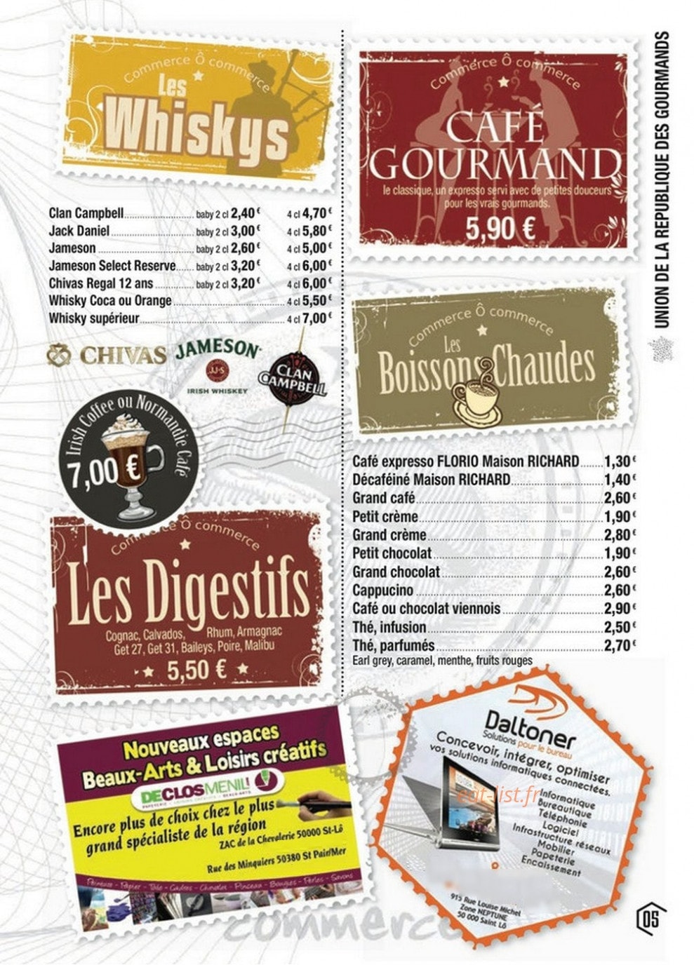 Ô commerce — carte page 11