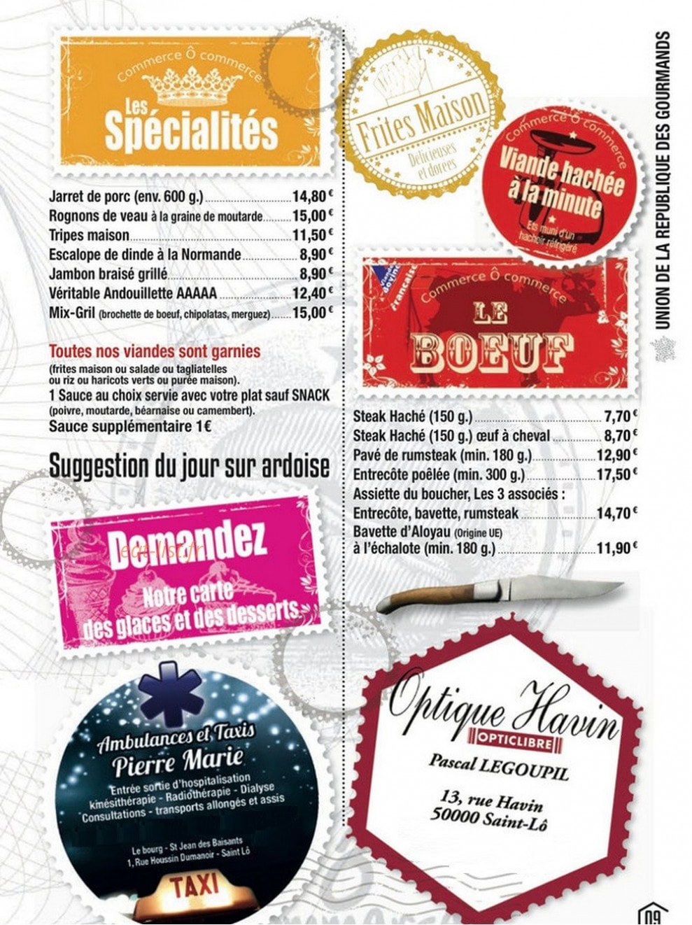 Ô commerce — carte page 7
