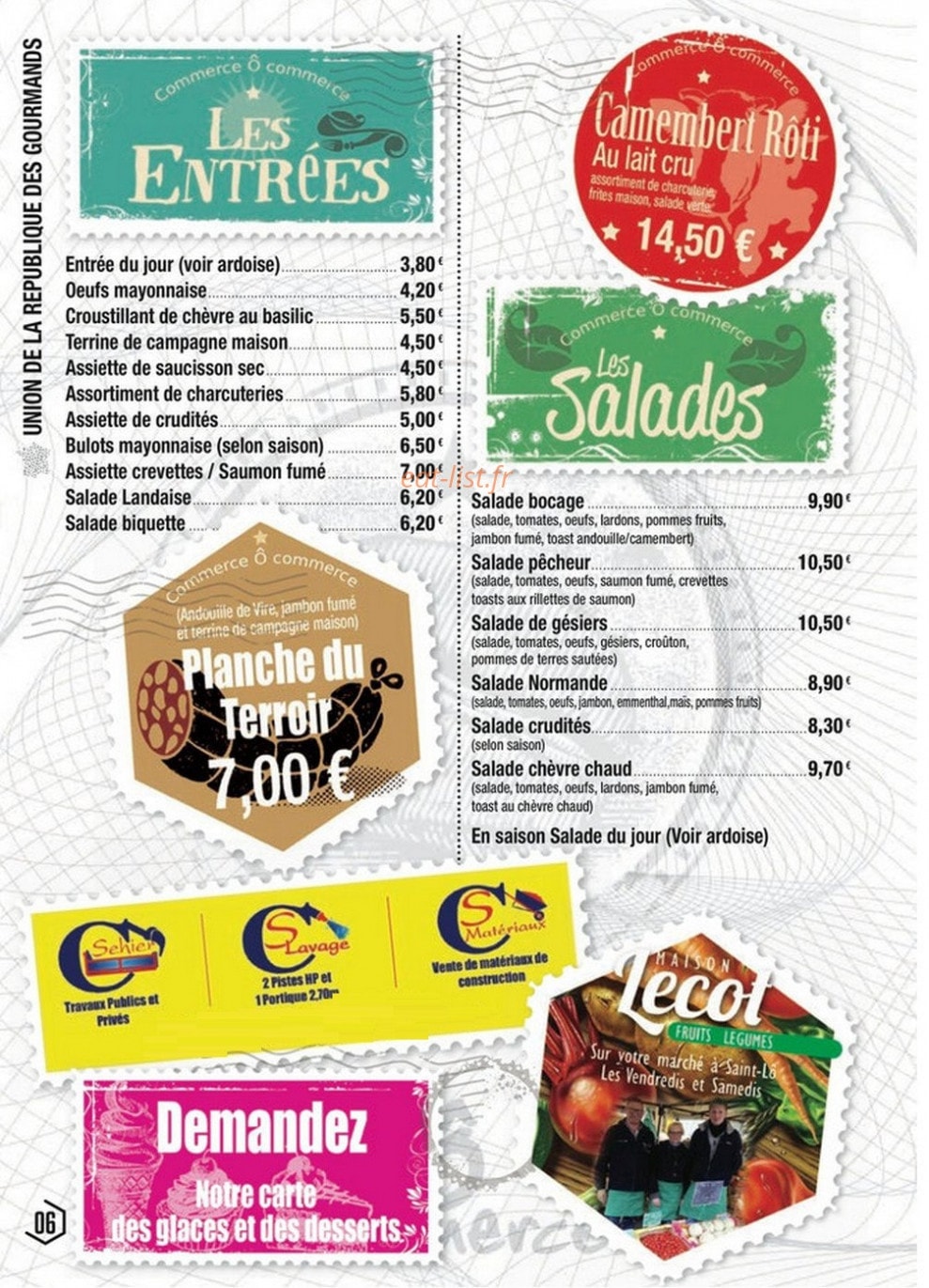 Ô commerce — carte page 10