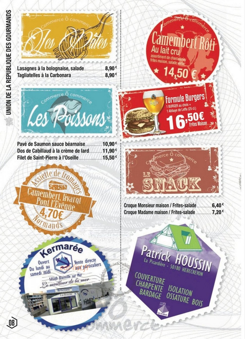 Ô commerce — carte page 8