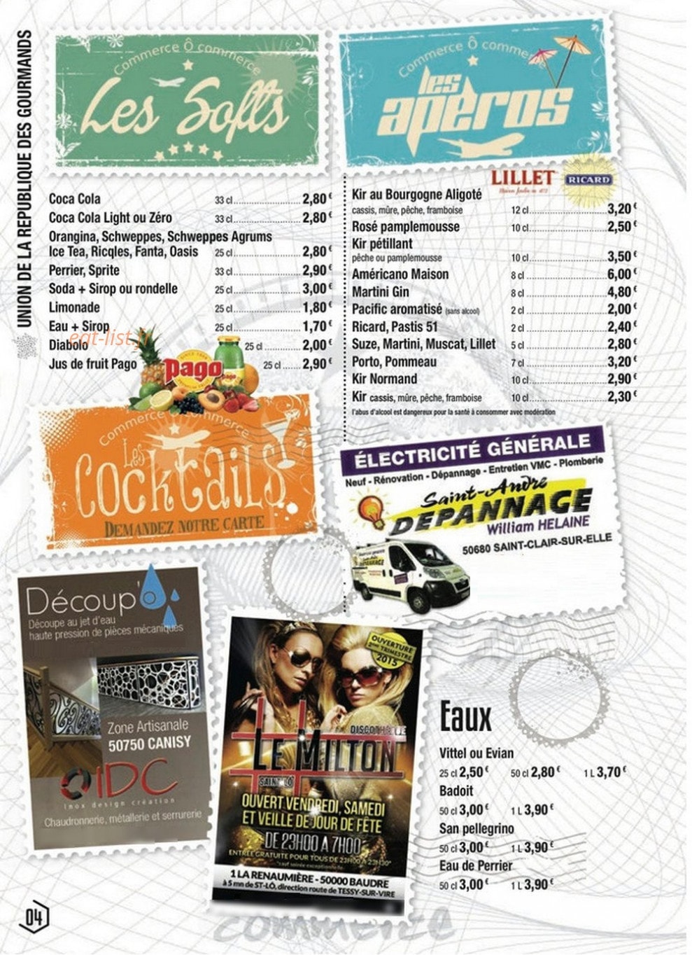 Ô commerce — carte page 2