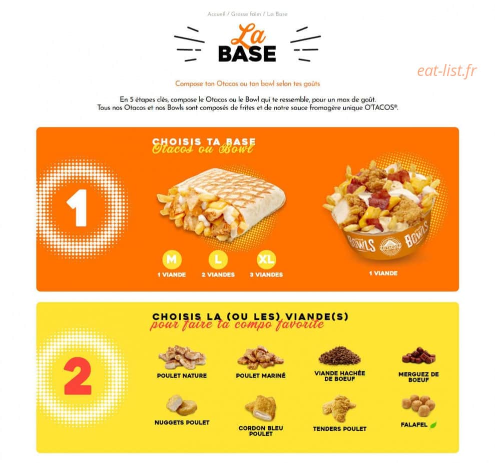 O'Tacos — carte page 1
