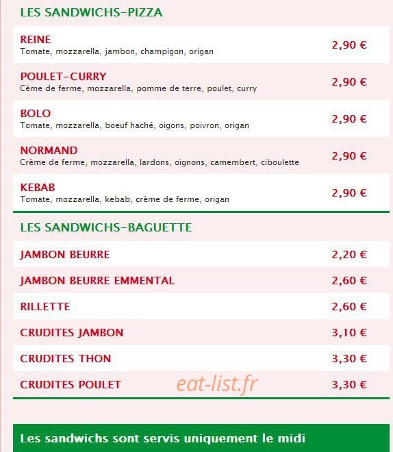 Pizza El Patito — carte page 3