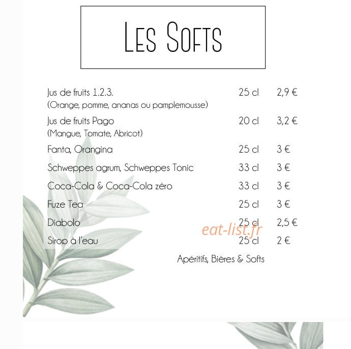 Restaurant Killian — carte page 2