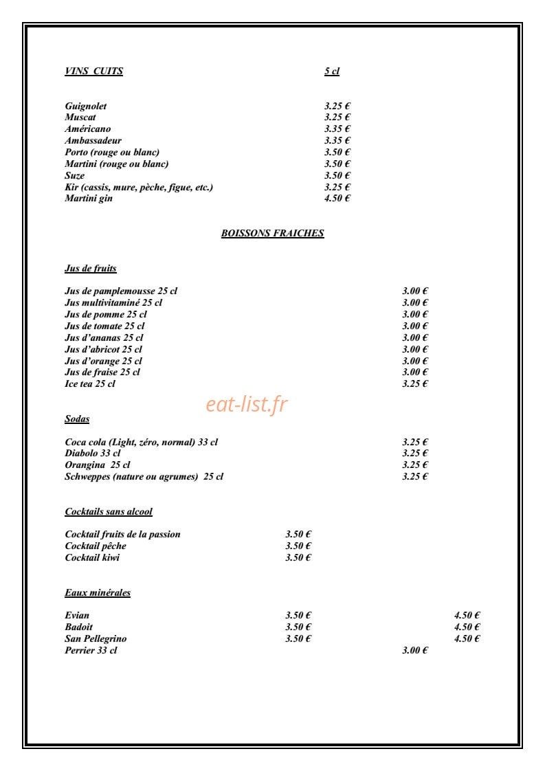 Restaurant le Berbère — carte page 6