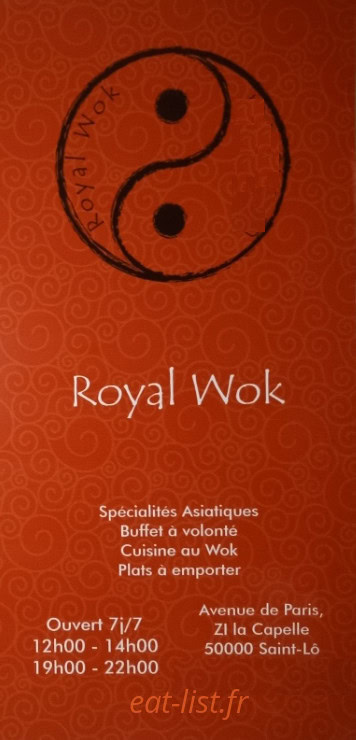 Royal Wok — carte page 1