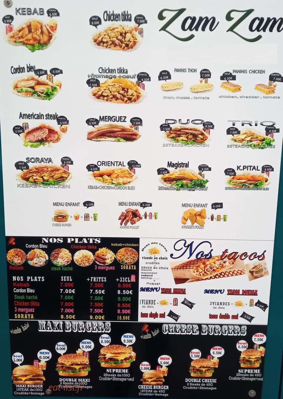 Zam zam Pak — carte page 2