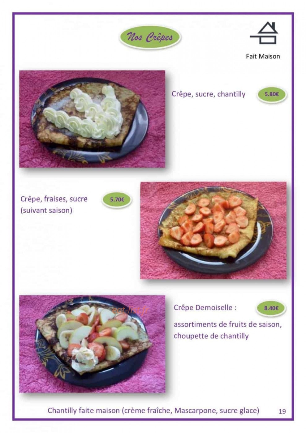 Au Café Pompon — carte page 21