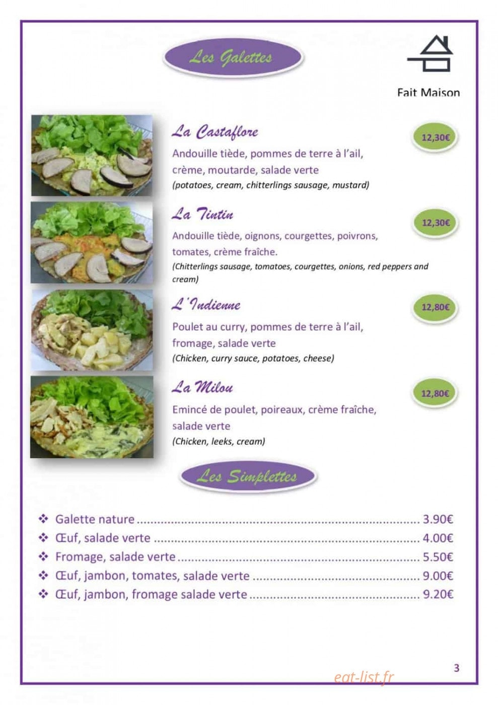 Carte et Menus 2026 - Le Pompon by Bistro Saint Dominique à Paris