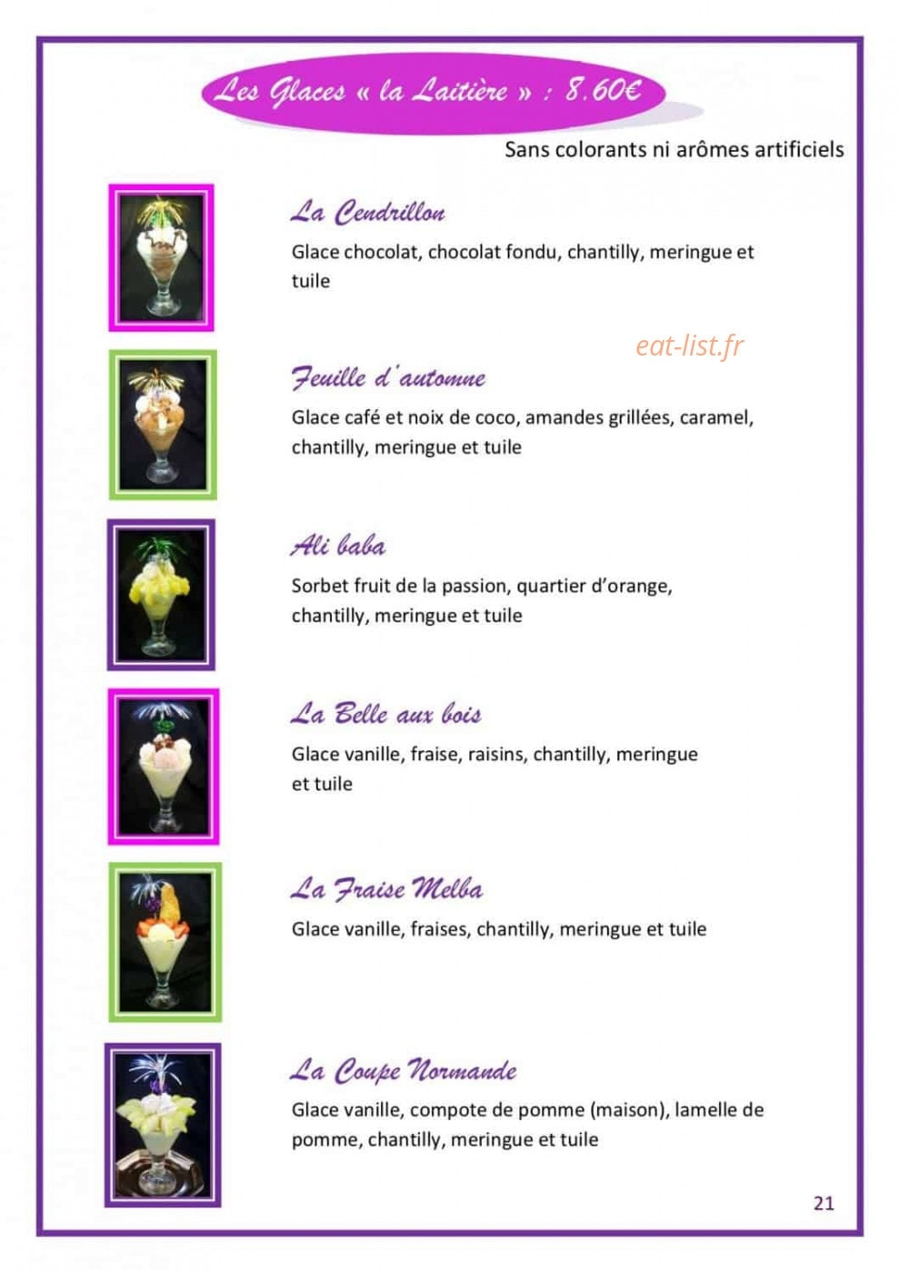 Au Café Pompon — carte page 23