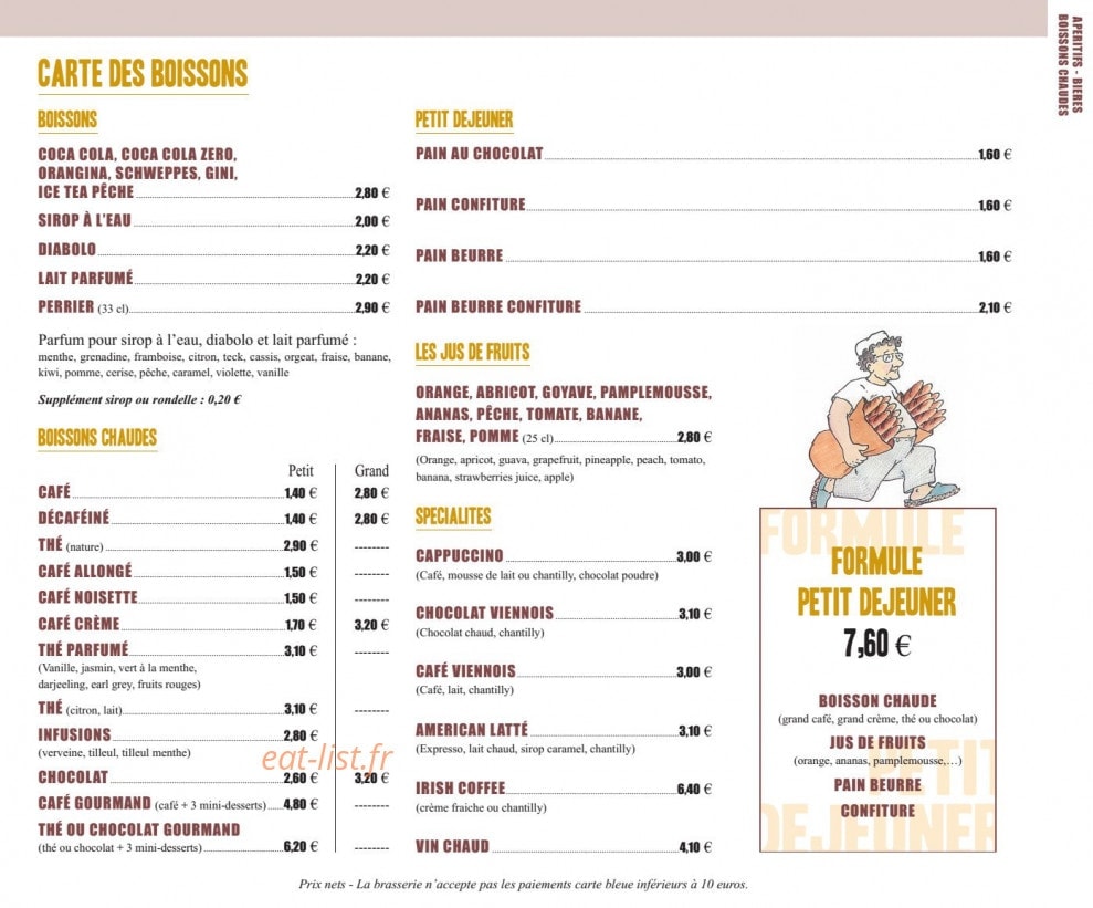 Brasserie Le Commerce — carte page 3