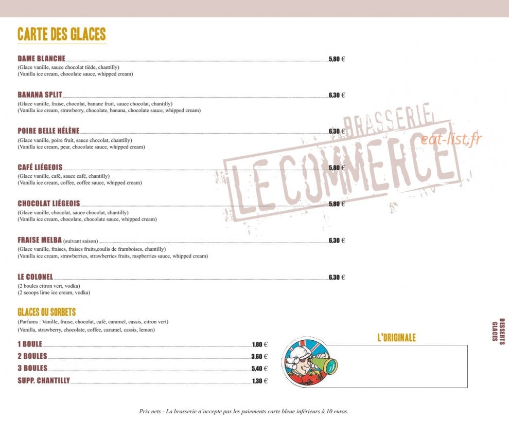 Brasserie Le Commerce — carte page 13