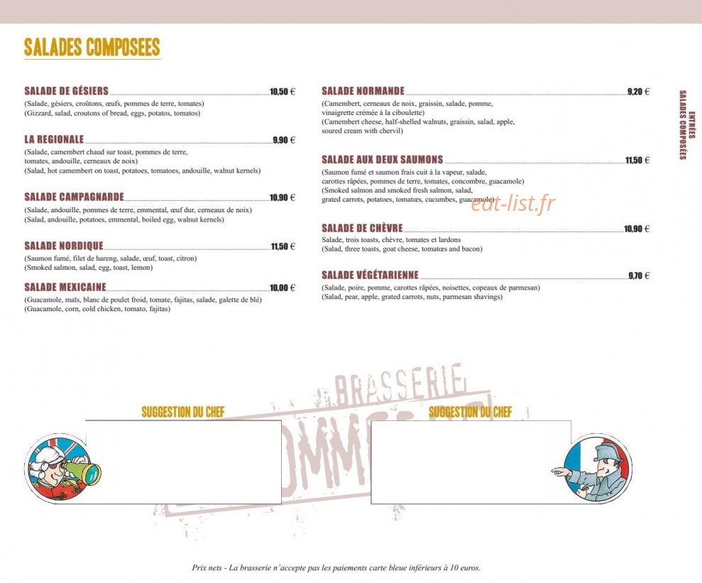Brasserie Le Commerce — carte page 5